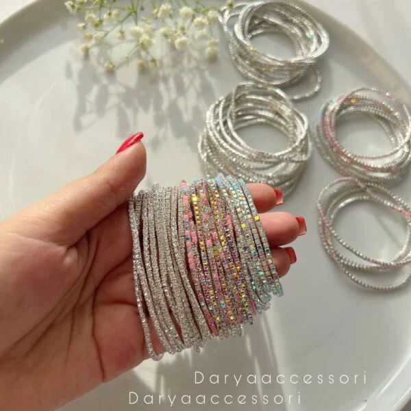 دستبند کشی نگینی - کد 2029