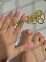 انگشتر نگینی کشی - کد 2178 - Image 3