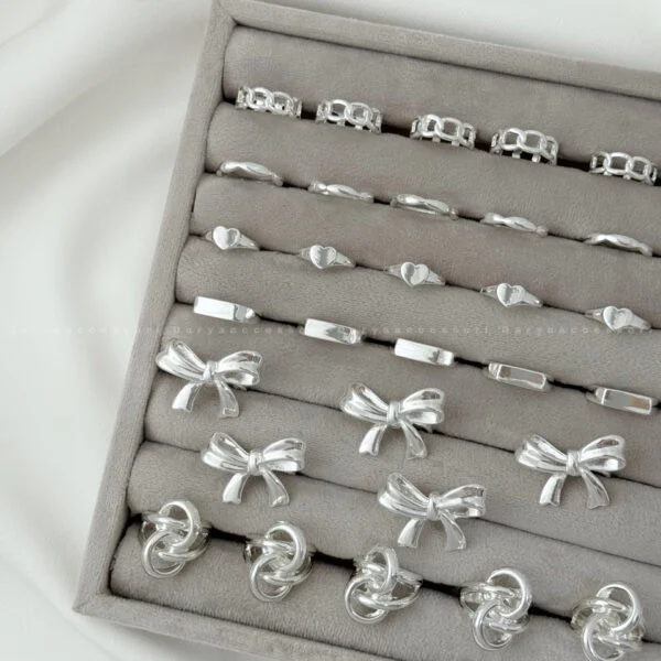 انگشتر آبکاری نقره شکاری 2298