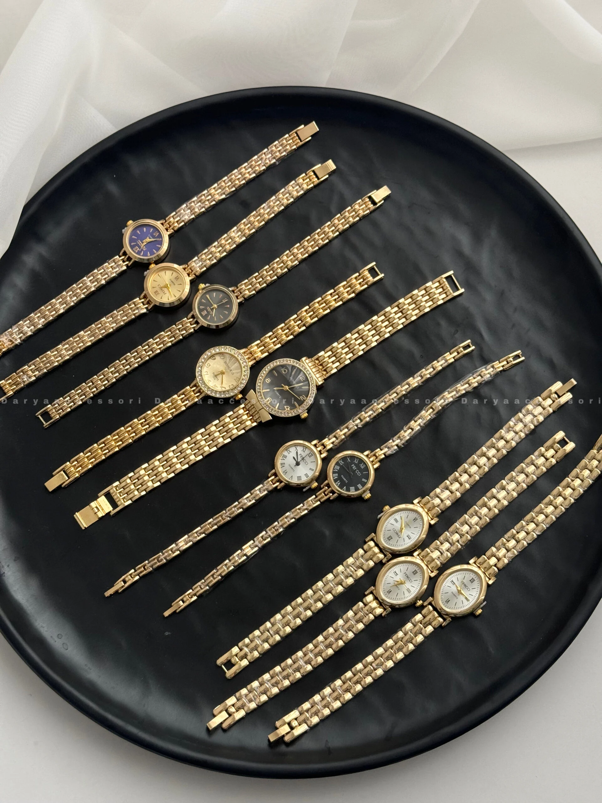 55ED3093-0842-4DC1-B007-C66ABB03AD8D ساعت طلایی جدید 2328 - Image 1