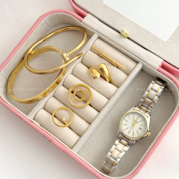 انگشتر استیل طلایی 2324