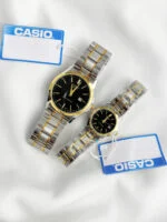 ساعت کاسیو دو رنگ صفحه مشکی 2344