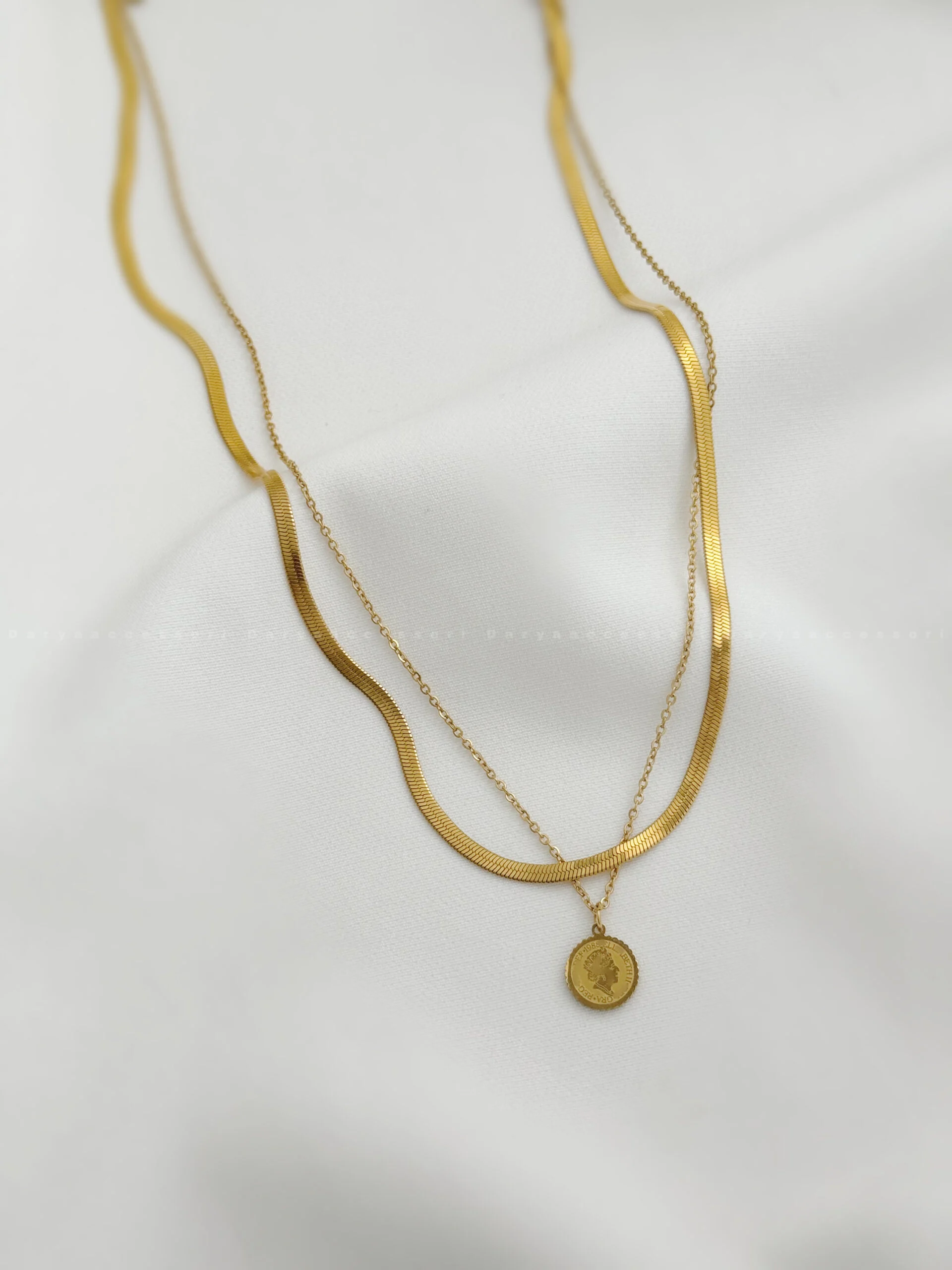 AE000007-D818-49B9-9B18-DF6E07BF4160 گردنبند دو لاین الیزابت 2332 - Image 1