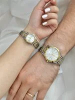 ساعت کاسیو دو رنگ صفحه نقره ای 2346 - Image 3