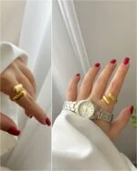 انگشتر استیل طلایی 2324 - Image 3