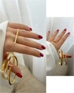 انگشتر استیل طلایی 2324 - Image 4