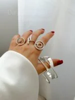 انگشتر استیل نقره ای 2323 - Image 2