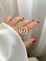 انگشتر استیل نقره ای 2323 - Image 3