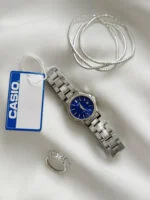 ساعت کاسیو سیلور صفحه سرمه ای 2357