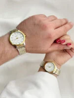 ساعت سیتیزن نیو دو رنگ صفحه سفید 2455 - Image 2