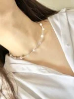ست طوق و بنگل نگینی و مروارید - Image 5