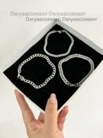 دستبند کارتیر نقره ای(جشنواره ای) 2426